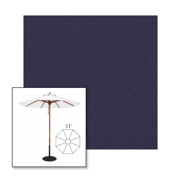 Picture of Captain Navy | 11' Wood Frame Market Umbrella Sunbrella® Awning Fabric