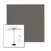 Picture of Charcoal Grey | 11' Wood Frame Market Umbrella Sunbrella® Awning Fabric