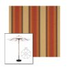 Picture of Colonnade Redwood | 11' Wood Frame Market Umbrella Sunbrella® Awning Fabric