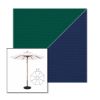 Picture of Forest Green Marine Blue | 11' Wood Frame Market Umbrella Sunbrella® Awning Fabric
