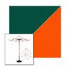 Picture of Forest Green Orange | 11' Wood Frame Market Umbrella Sunbrella® Awning Fabric