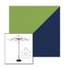 Picture of Ginkgo Marine Blue | 11' Wood Frame Market Umbrella Sunbrella® Awning Fabric