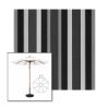 Picture of Marco Black | 11' Wood Frame Market Umbrella Sunbrella® Awning Fabric