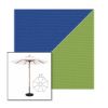 Picture of Mediterranean Blue Ginkgo | 11' Wood Frame Market Umbrella Sunbrella® Awning Fabric