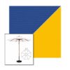 Picture of Mediterranean Blue Sunflower | 11' Wood Frame Market Umbrella Sunbrella® Awning Fabric