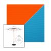 Picture of Orange Azure | 11' Wood Frame Market Umbrella Sunbrella® Awning Fabric