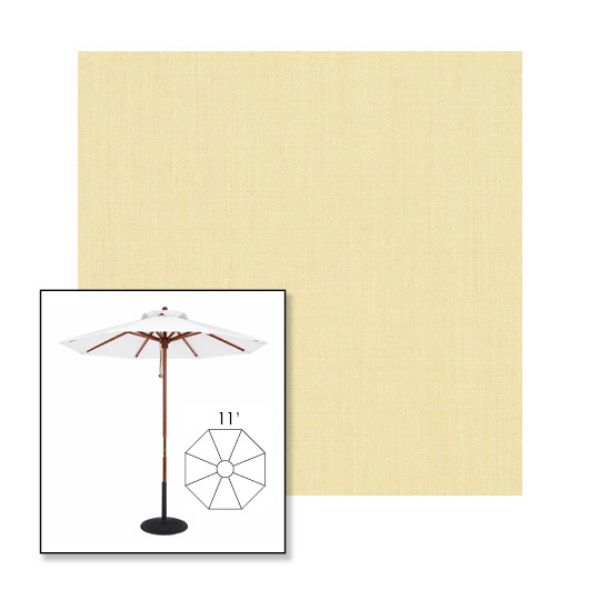 Picture of Parchment | 11' Wood Frame Market Umbrella Sunbrella® Awning Fabric