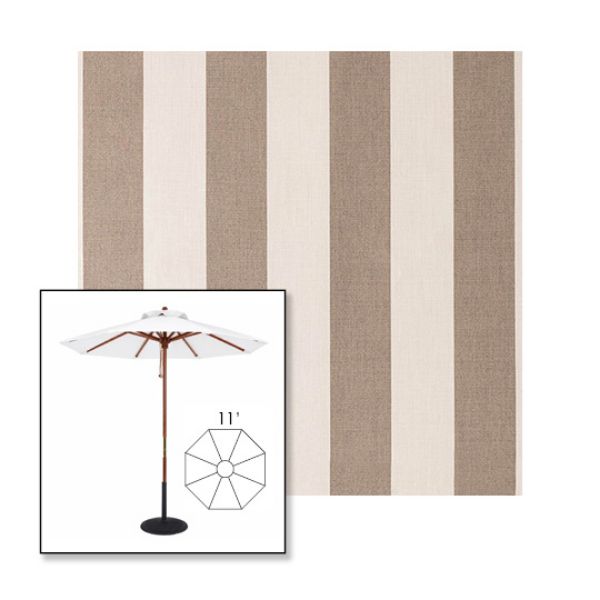 Picture of Paxton Marble | 11' Wood Frame Market Umbrella Sunbrella® Awning Fabric