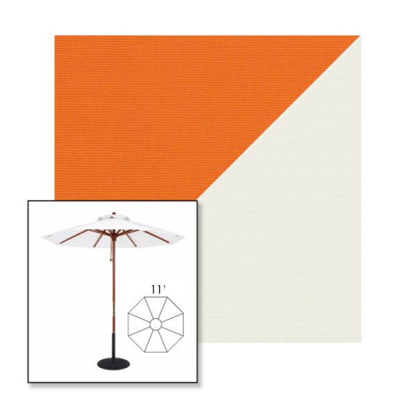 Picture of Tuscan Natural | 11' Wood Frame Market Umbrella Sunbrella® Awning Fabric