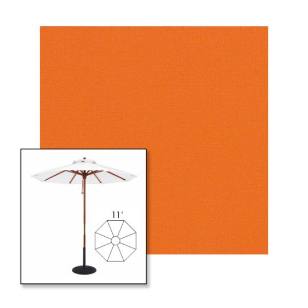 Picture of Tuscan | 11' Wood Frame Market Umbrella Sunbrella® Awning Fabric