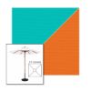 Picture of Aruba Tuscan | 5.5' Wood Square Frame Market Umbrella Sunbrella® Awning Fabric