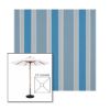 Picture of Baycrest Sky | 5.5' Wood Square Frame Market Umbrella Sunbrella® Awning Fabric