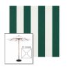 Picture of Beaufort Forest Green Natural | 5.5' Wood Square Frame Market Umbrella Sunbrella® Awning Fabric