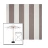 Picture of Beaufort Mushroom | 5.5' Wood Square Frame Market Umbrella Sunbrella® Awning Fabric