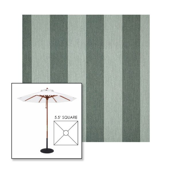 Picture of Beaufort Sagebrush | 5.5' Wood Square Frame Market Umbrella Sunbrella® Awning Fabric