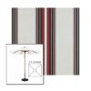 Picture of Burgundy Black White | 5.5' Wood Square Frame Market Umbrella Sunbrella® Awning Fabric