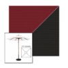 Picture of Burgundy Black | 5.5' Wood Square Frame Market Umbrella Sunbrella® Awning Fabric
