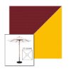 Picture of Burgundy Sunflower | 5.5' Wood Square Frame Market Umbrella Sunbrella® Awning Fabric