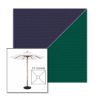 Picture of Captain Navy Forest Green | 5.5' Wood Square Frame Market Umbrella Sunbrella® Awning Fabric
