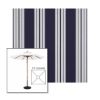 Picture of Captain Navy Natural Classic | 5.5' Wood Square Frame Market Umbrella Sunbrella® Awning Fabric