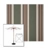 Picture of Emblem Fern | 5.5' Wood Square Frame Market Umbrella Sunbrella® Awning Fabric