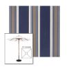 Picture of Emblem Navy | 5.5' Wood Square Frame Market Umbrella Sunbrella® Awning Fabric