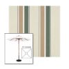 Picture of Fern Heather Beige Block | 5.5' Wood Square Frame Market Umbrella Sunbrella® Awning Fabric