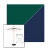 Picture of Forest Green Marine Blue | 5.5' Wood Square Frame Market Umbrella Sunbrella® Awning Fabric