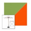 Picture of Ginkgo Orange | 5.5' Wood Square Frame Market Umbrella Sunbrella® Awning Fabric