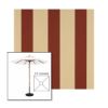 Picture of Havelock Brick | 5.5' Wood Square Frame Market Umbrella Sunbrella® Awning Fabric
