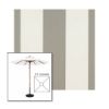 Picture of Manhattan Fog | 5.5' Wood Square Frame Market Umbrella Sunbrella® Awning Fabric