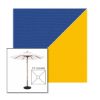 Picture of Mediterranean Blue Sunflower | 5.5' Wood Square Frame Market Umbrella Sunbrella® Awning Fabric
