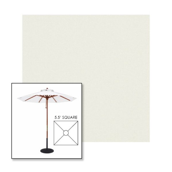 Picture of Natural | 5.5' Wood Square Frame Market Umbrella Sunbrella® Awning Fabric