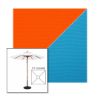 Picture of Orange Azure | 5.5' Wood Square Frame Market Umbrella Sunbrella® Awning Fabric