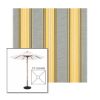 Picture of Rodanthe Metallic | 5.5' Wood Square Frame Market Umbrella Sunbrella® Awning Fabric
