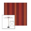 Picture of Saxon Chili | 5.5' Wood Square Frame Market Umbrella Sunbrella® Awning Fabric