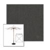 Picture of Slate | 5.5' Wood Square Frame Market Umbrella Sunbrella® Awning Fabric