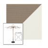 Picture of Taupe Natural | 5.5' Wood Square Frame Market Umbrella Sunbrella® Awning Fabric