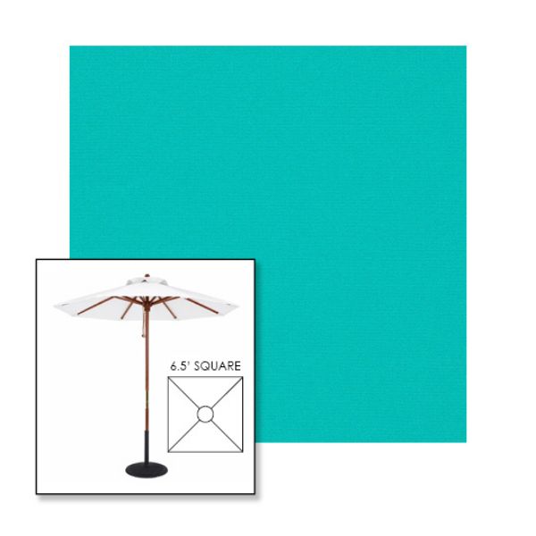 Picture of Aruba | 6.5' Wood Square Frame Market Umbrella Sunbrella® Awning Fabric