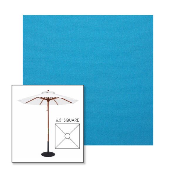 Picture of Azure | 6.5' Wood Square Frame Market Umbrella Sunbrella® Awning Fabric