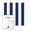 Picture of Beaufort Captain Navy | 6.5' Wood Square Frame Market Umbrella Sunbrella® Awning Fabric