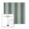 Picture of Beaufort Sagebrush | 6.5' Wood Square Frame Market Umbrella Sunbrella® Awning Fabric