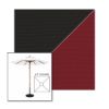 Picture of Black Burgundy | 6.5' Wood Square Frame Market Umbrella Sunbrella® Awning Fabric