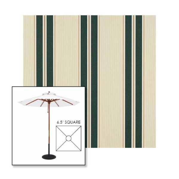 Picture of Black Forest Fancy | 6.5' Wood Square Frame Market Umbrella Sunbrella® Awning Fabric