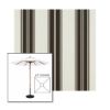 Picture of Black Taupe Fancy | 6.5' Wood Square Frame Market Umbrella Sunbrella® Awning Fabric