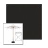 Picture of Black | 6.5' Wood Square Frame Market Umbrella Sunbrella® Awning Fabric