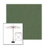 Picture of Fern | 6.5' Wood Square Frame Market Umbrella Sunbrella® Awning Fabric