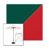 Picture of Forest Green Jockey Red | 6.5' Wood Square Frame Market Umbrella Sunbrella® Awning Fabric