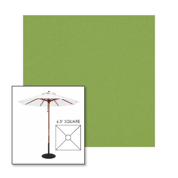Picture of Ginkgo | 6.5' Wood Square Frame Market Umbrella Sunbrella® Awning Fabric