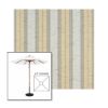 Picture of Grey Beige Chip Fancy | 6.5' Wood Square Frame Market Umbrella Sunbrella® Awning Fabric